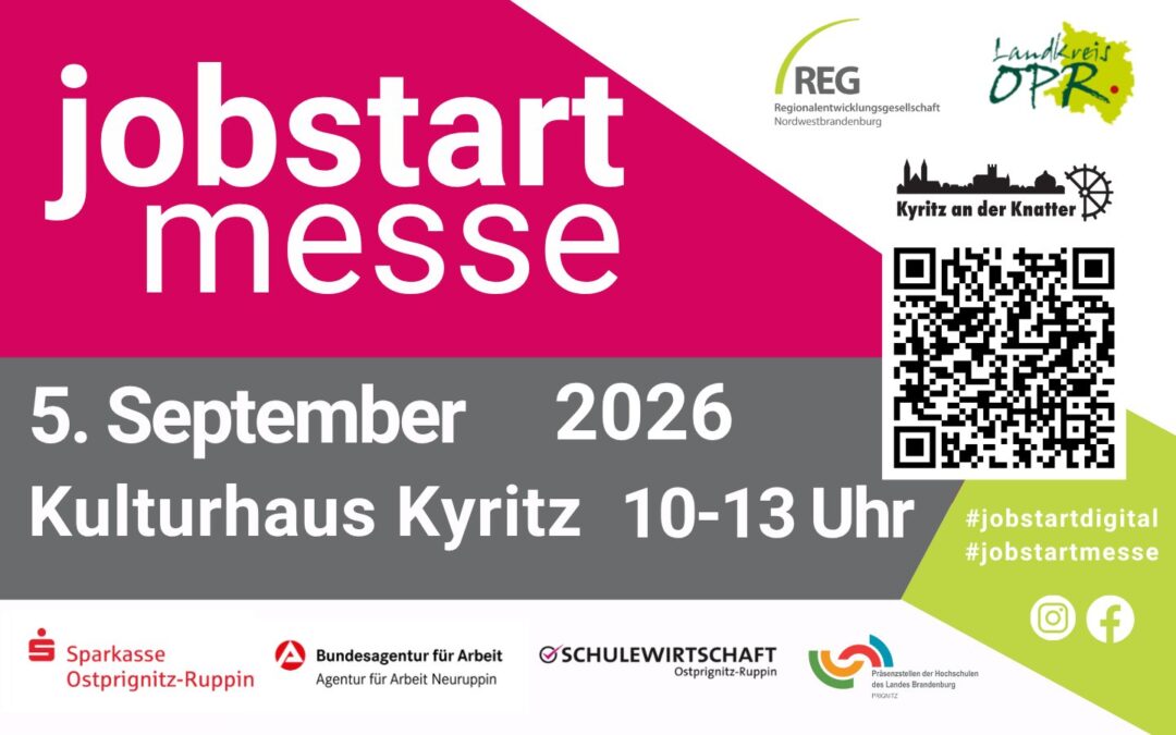 Werbebanner jobstartmesse am 05.09.2026 in Kyritz